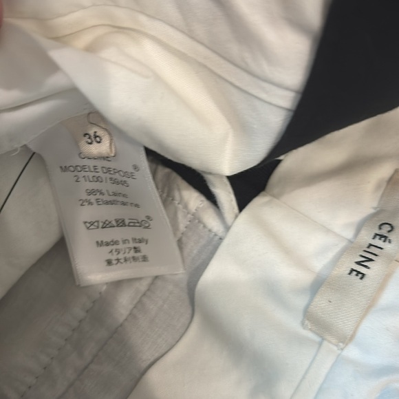 Celine Navy Straight Leg Wool Pants - Picture 5 of 5